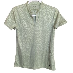 Nike Dri-Fit Top Green Cheetah Golf XS